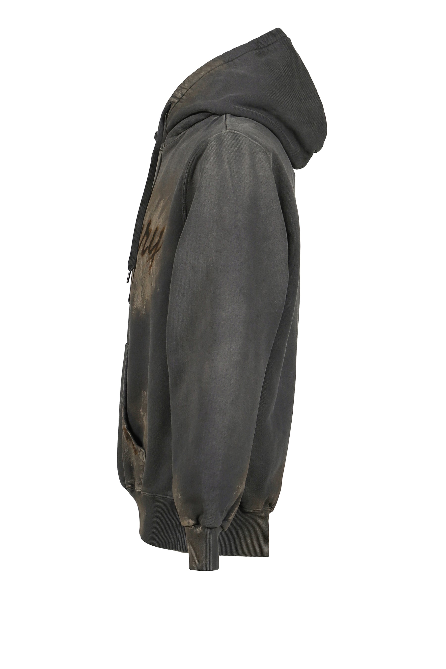 LUXUARY MUD PAINT HOODIE / BLK