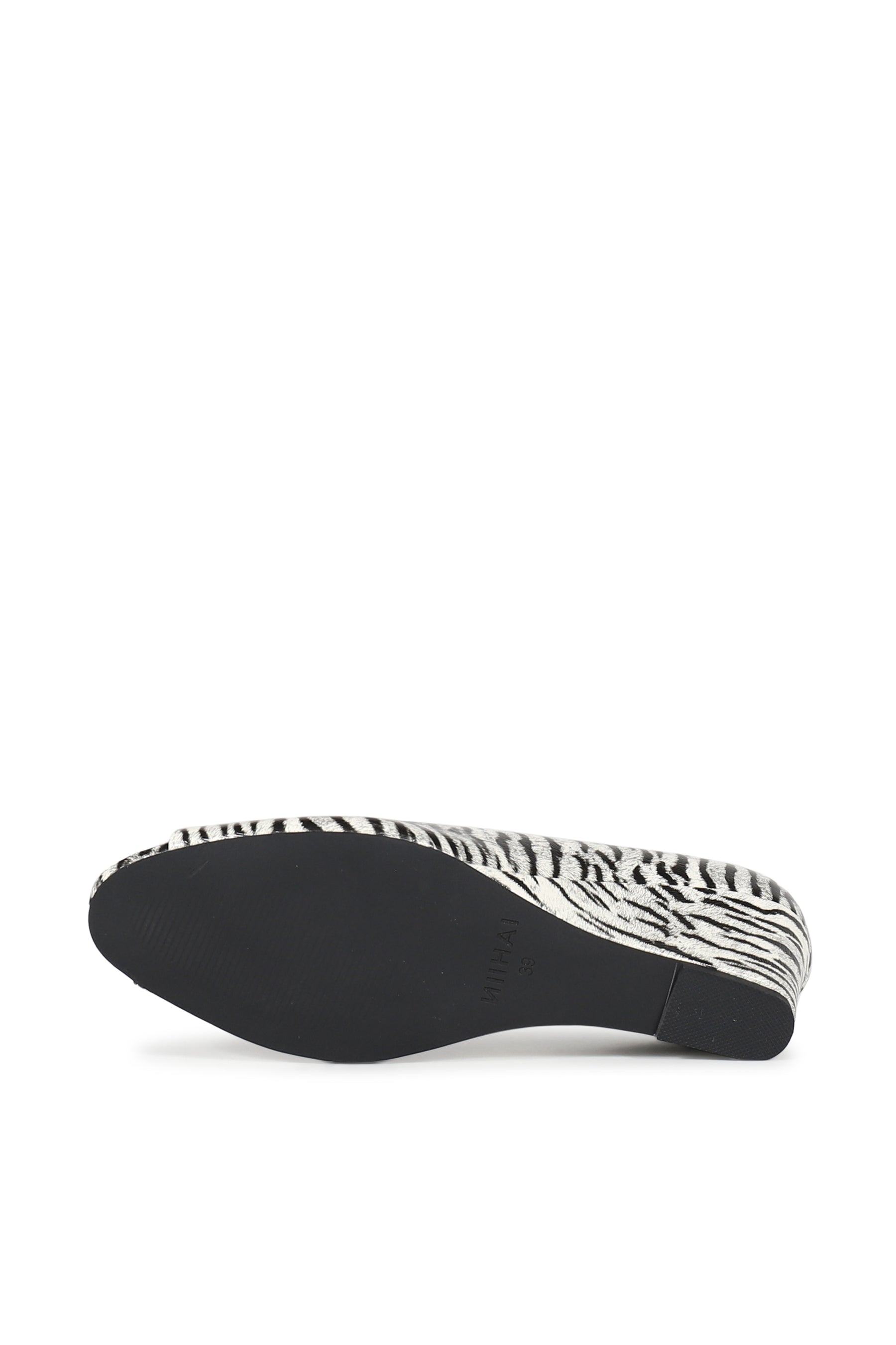 OPEN-TOE MULE WEDGE IN ZEBRA PRINT / ZEBRA PRINT