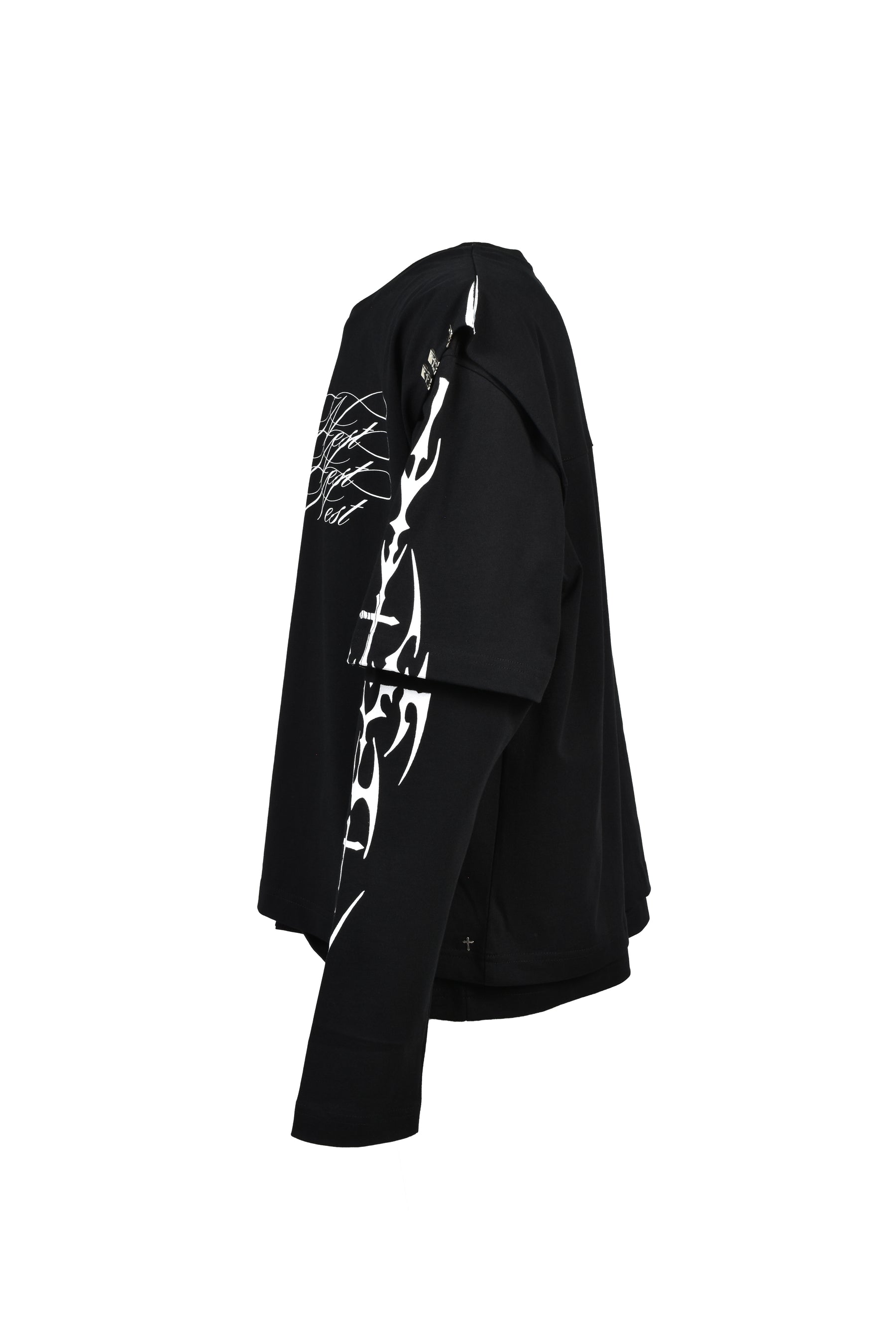 THREE LAYERED L/S SHIRT / BLK