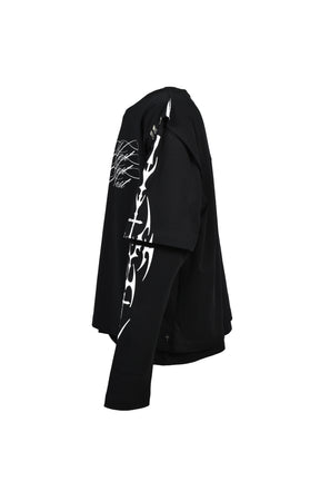 THREE LAYERED L/S SHIRT / BLK