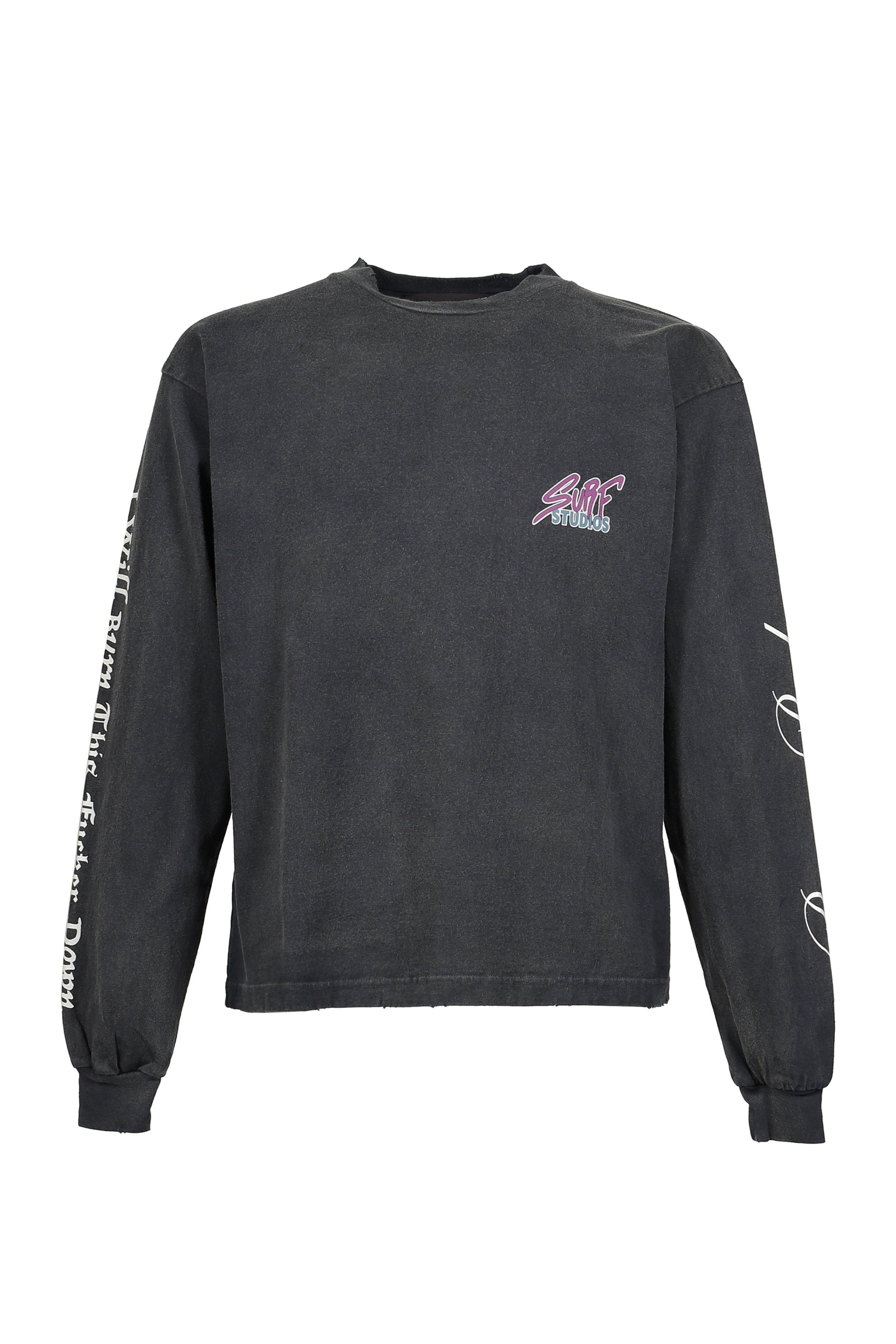 LEOPARD L/S T-SHIRTS / BLK