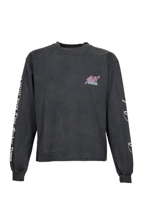 LEOPARD L/S T-SHIRTS / BLK