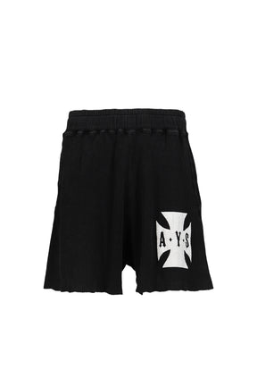 CROSS WAFFLE VINTAGE SHORTS / VINTAGE BLK