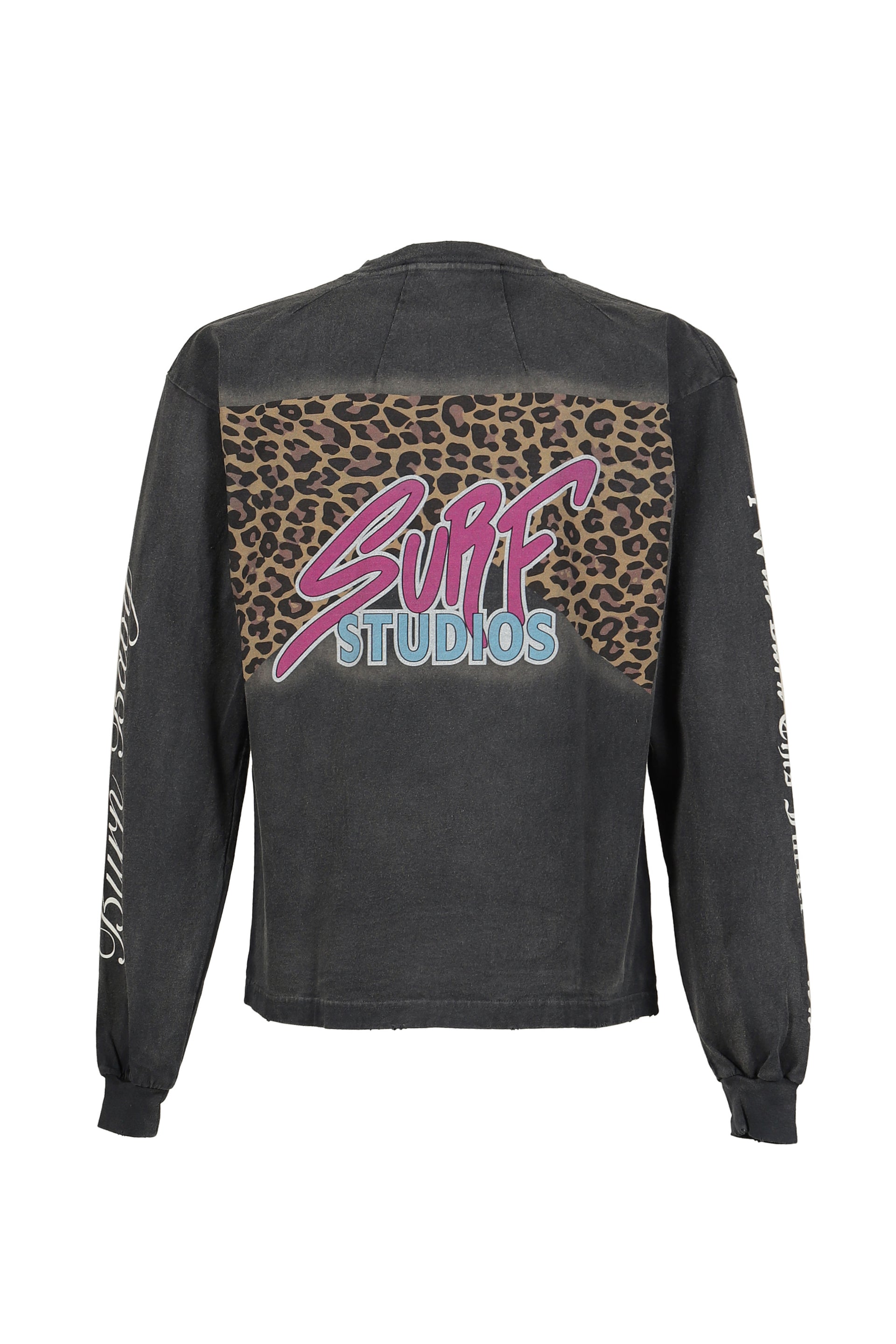 LEOPARD L/S T-SHIRTS / BLK