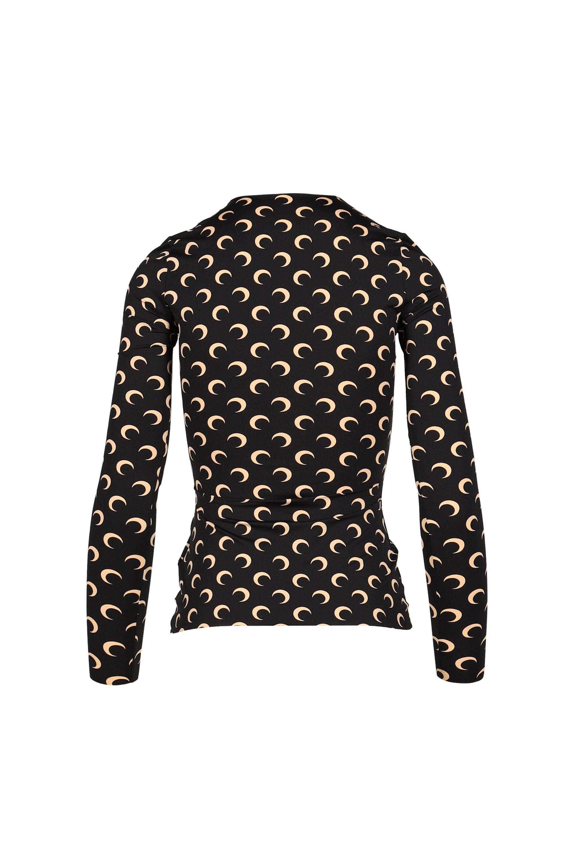 MOON PRINTED JERSEY LS CREWNECK TOP / INVERSE TAN