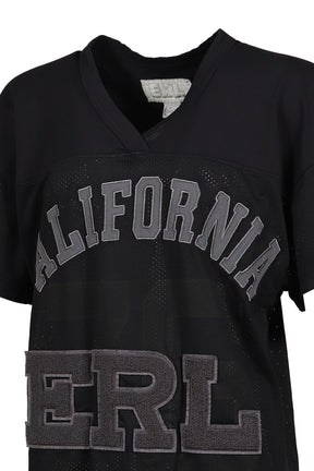 MESH FOOTBALL TEE KNIT / BLK