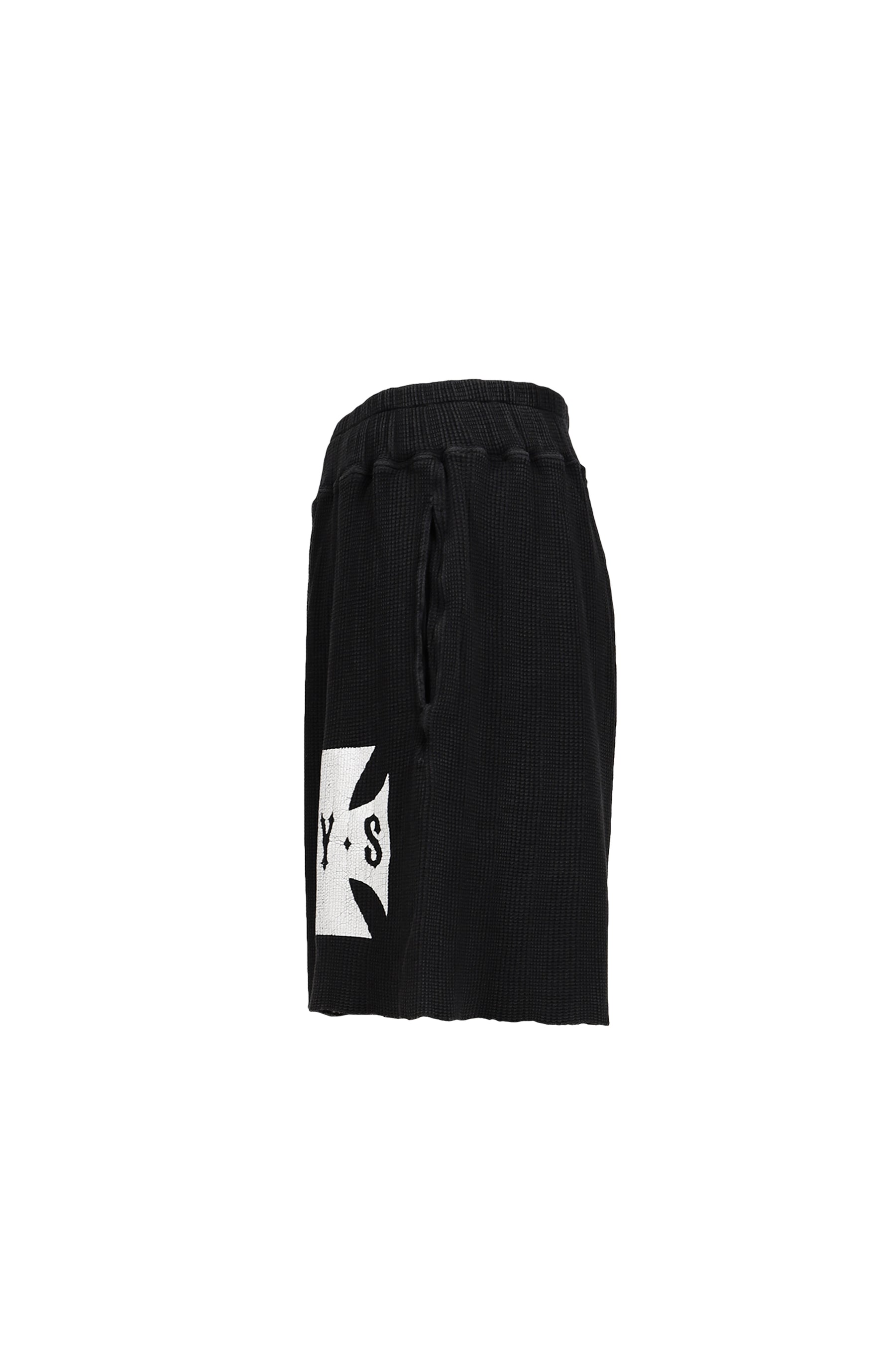 CROSS WAFFLE VINTAGE SHORTS / VINTAGE BLK