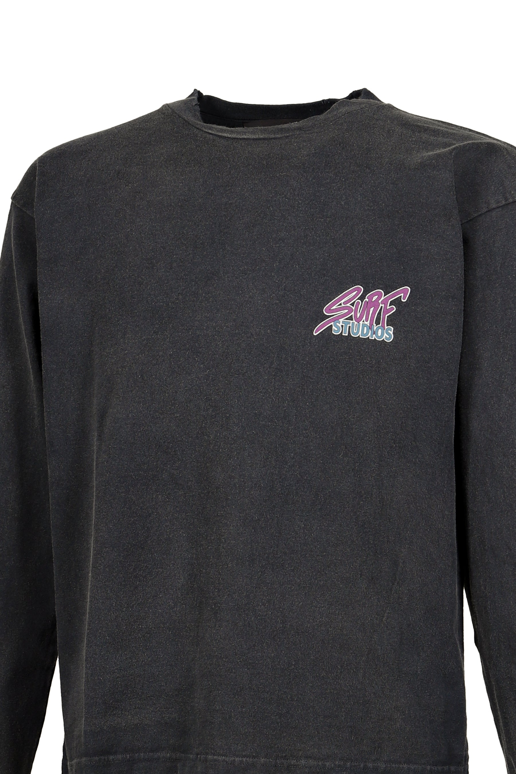 LEOPARD L/S T-SHIRTS / BLK