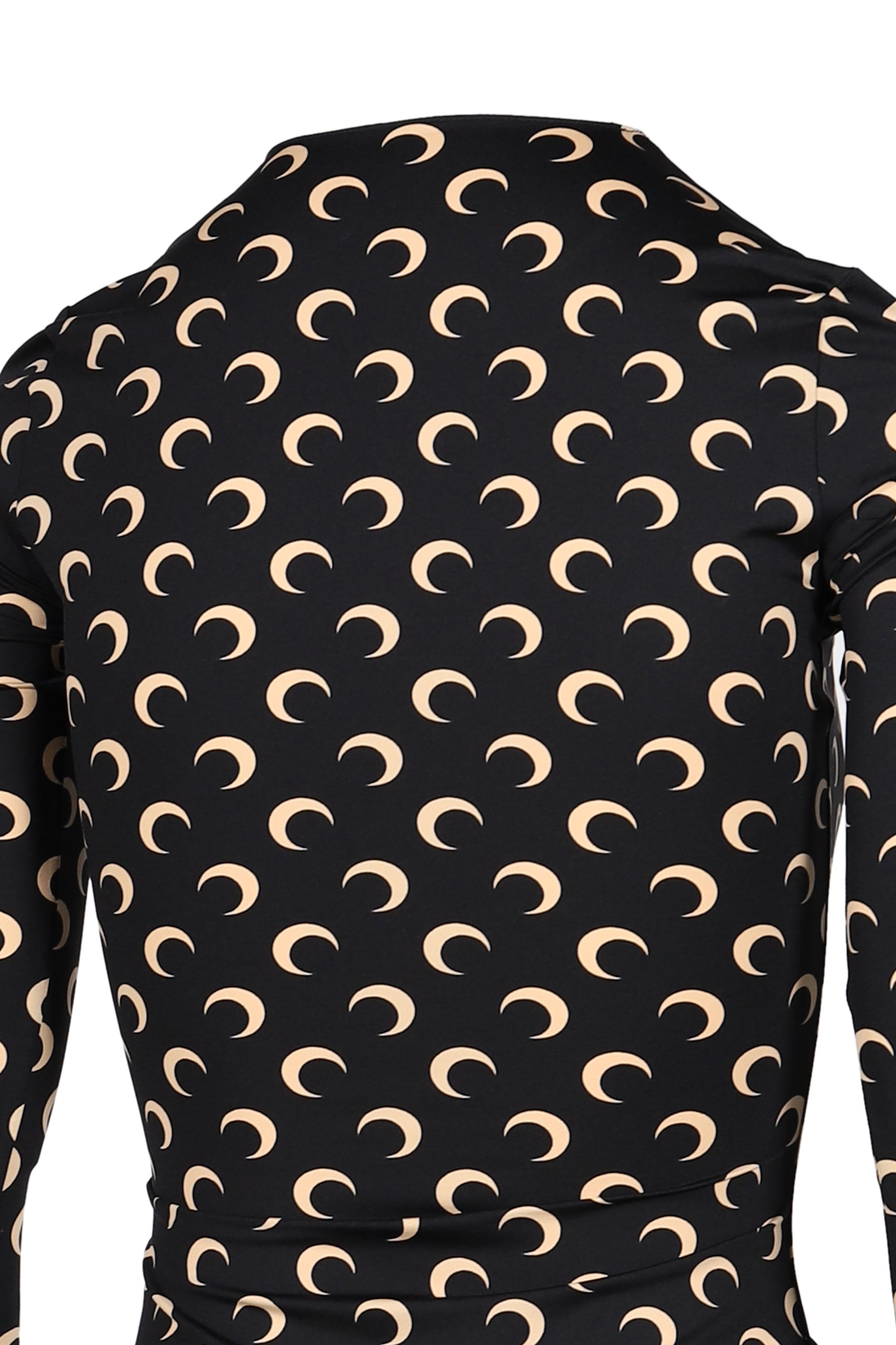 MOON PRINTED JERSEY LS CREWNECK TOP / INVERSE TAN