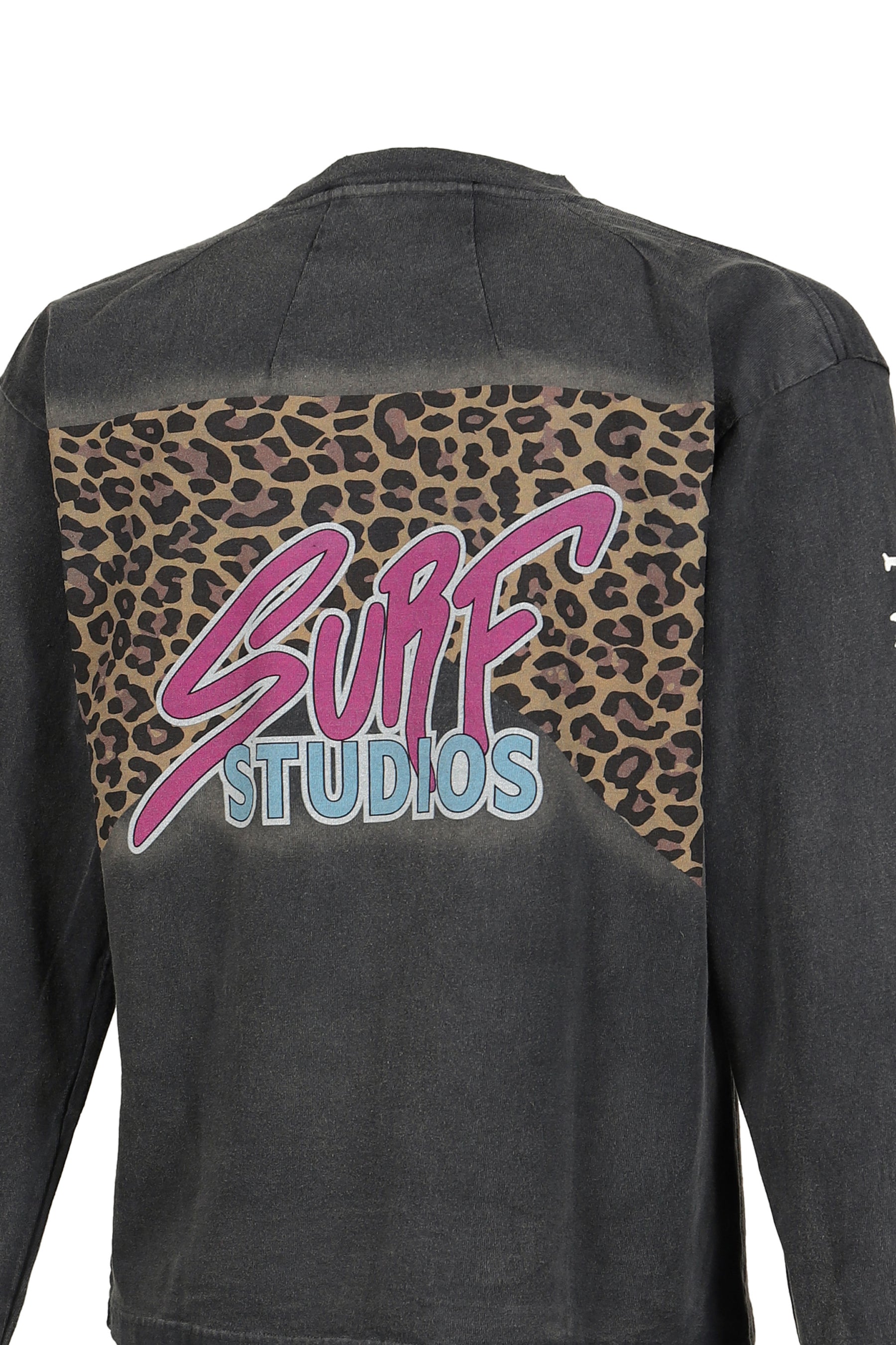 LEOPARD L/S T-SHIRTS / BLK