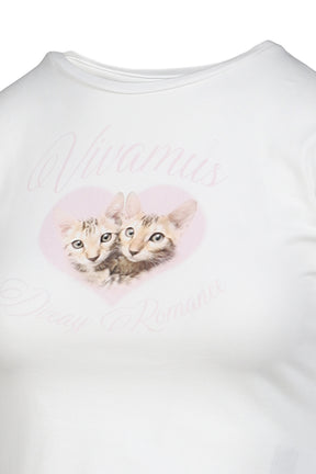 CATS MINI T-SHIRT / WHT