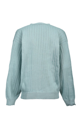 SCRIPT LOGO KNIT CARDIGAN / TUR