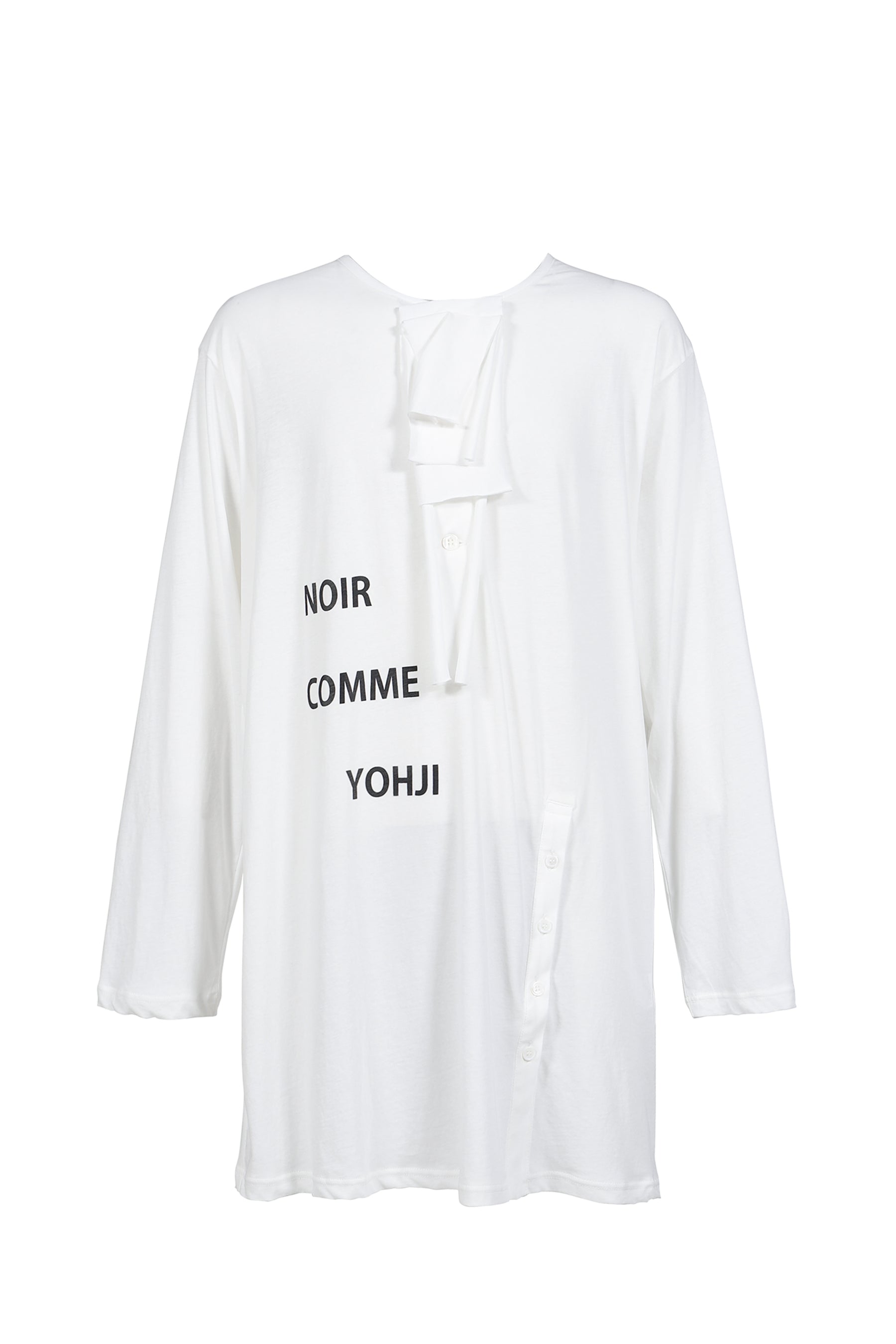 L/S MESSAGE PRINT T-SHIRT / WHT