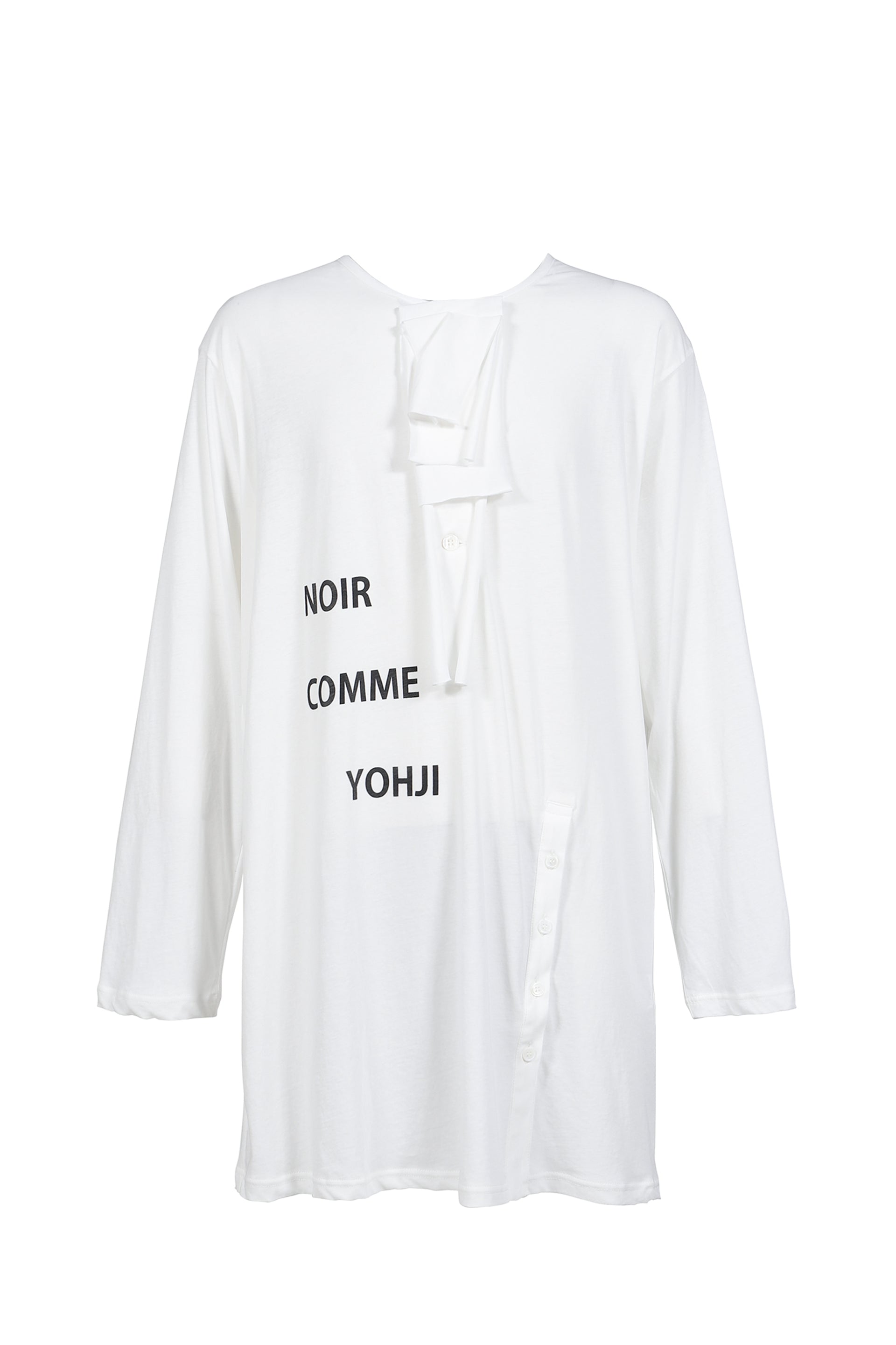 L/S MESSAGE PRINT T-SHIRT / WHT