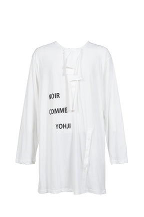 L/S MESSAGE PRINT T-SHIRT / WHT