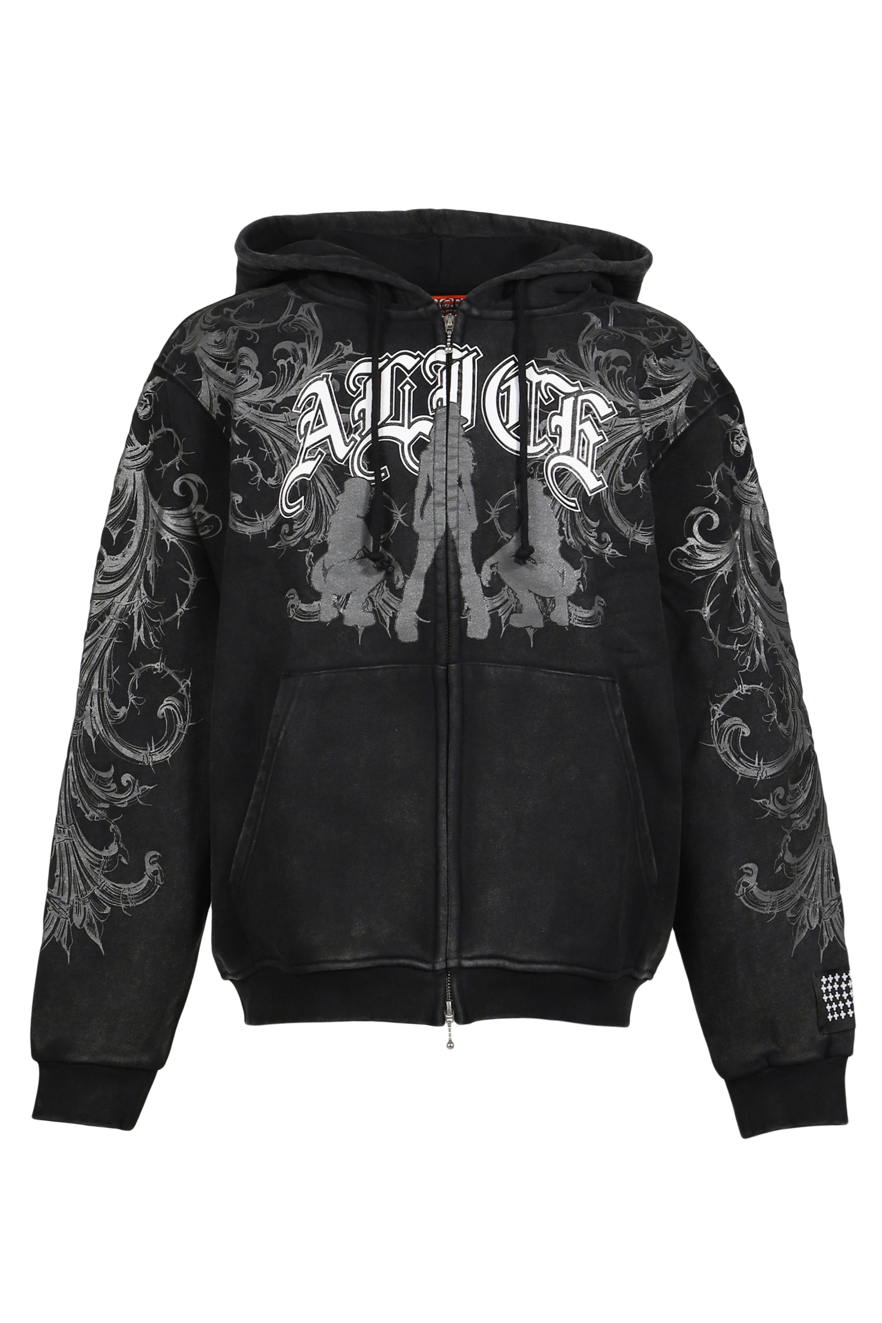GRAPHIC ZIP HOODIE / BLACK 