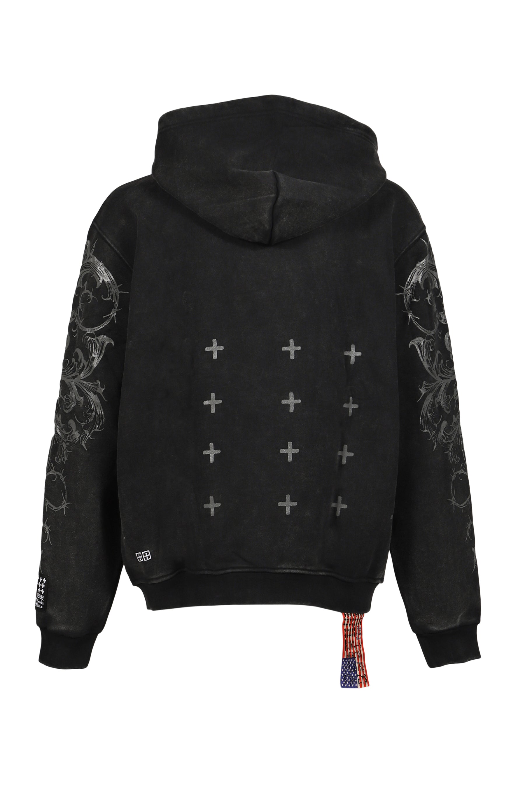 GRAPHIC ZIP HOODIE / BLACK 