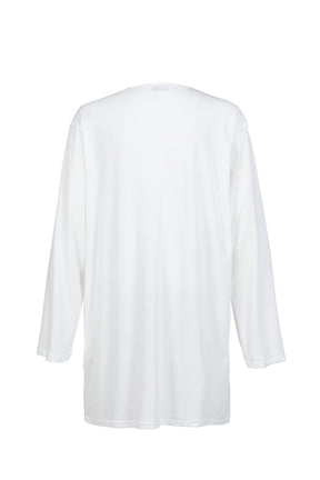 L/S MESSAGE PRINT T-SHIRT / WHT