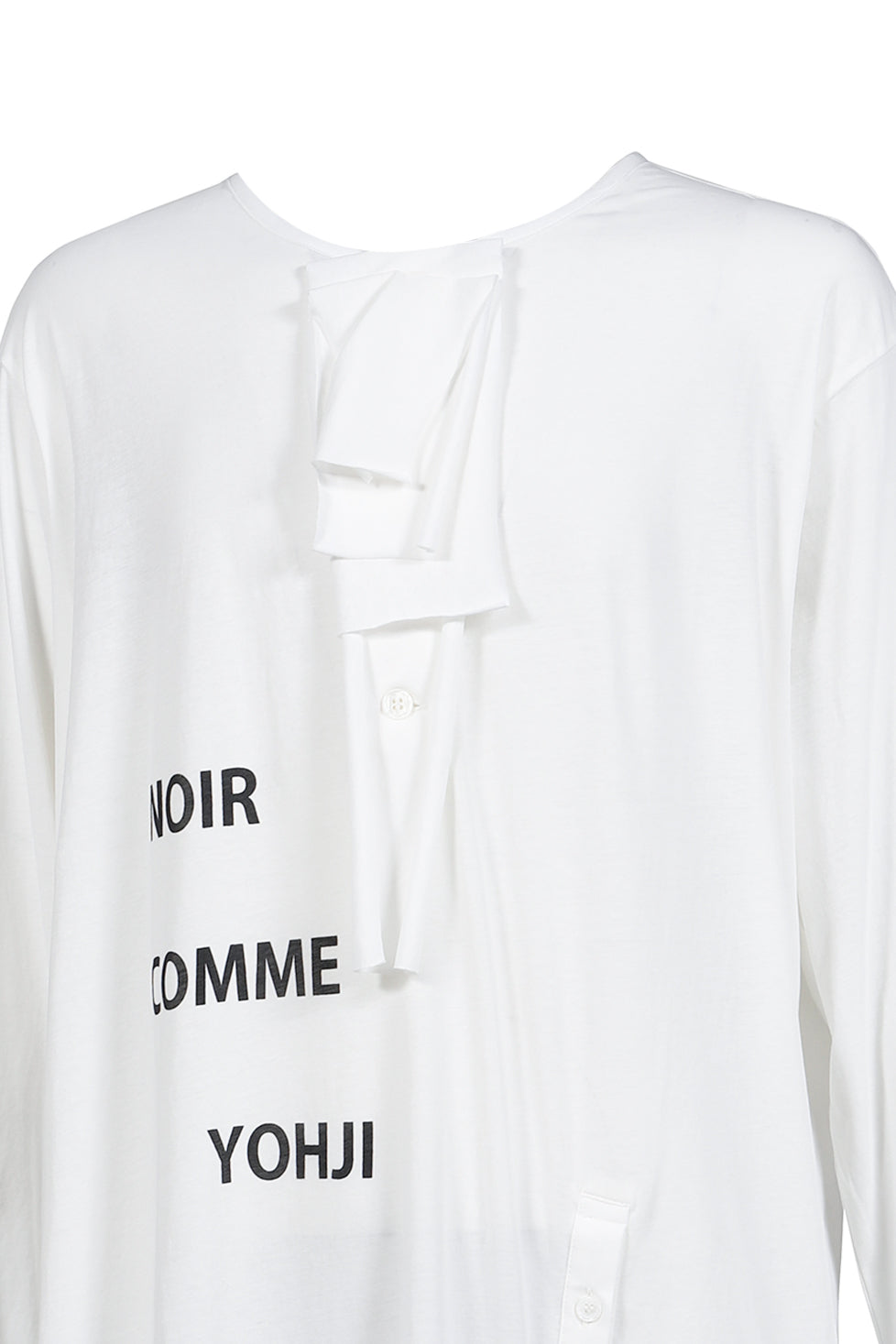 L/S MESSAGE PRINT T-SHIRT / WHT