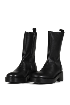 RIDER LEATHER BOOTS / BLACK 
