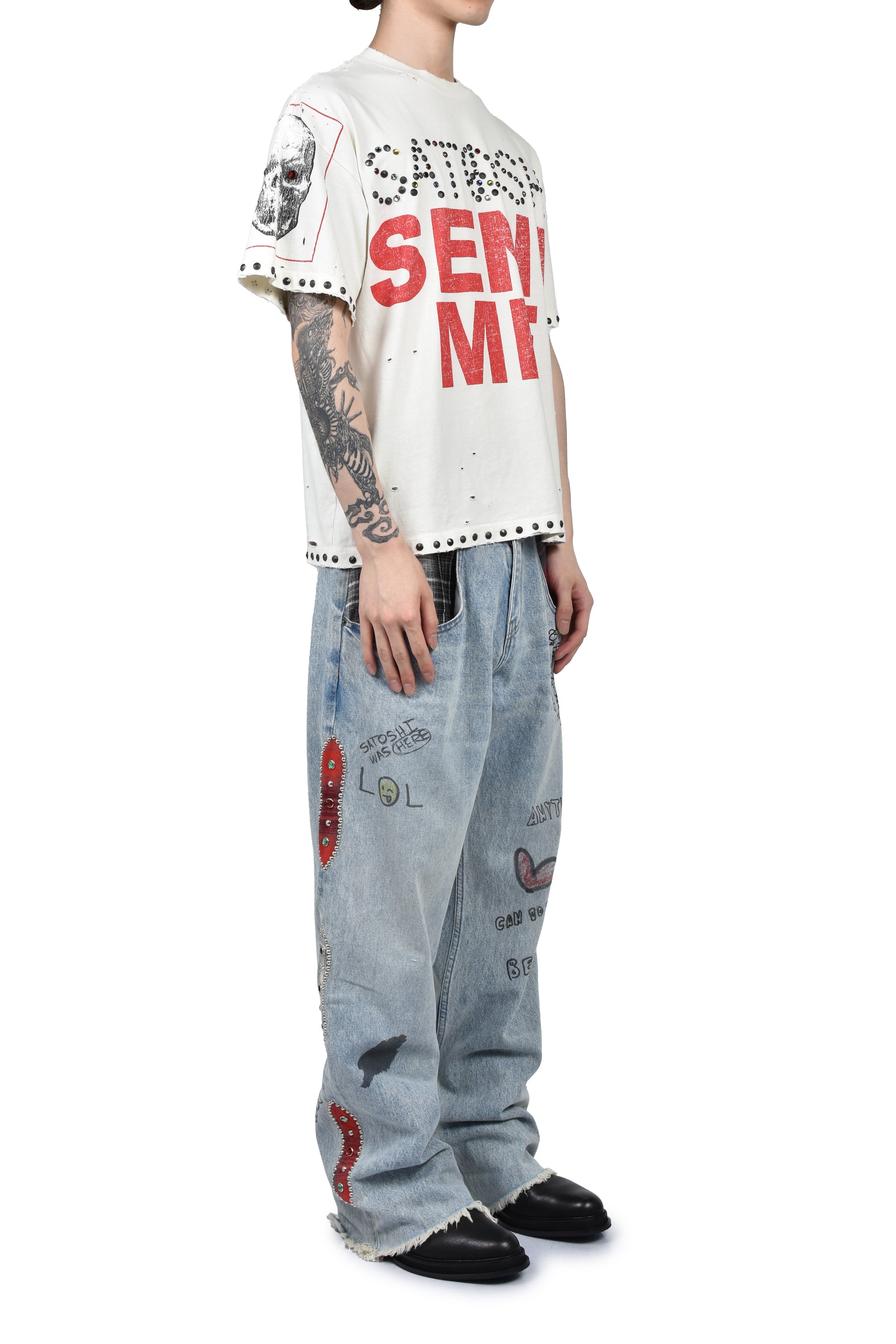 SATOSHI SENT ME TEE / WHT