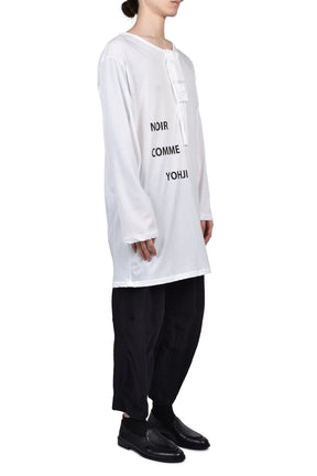 L/S MESSAGE PRINT T-SHIRT / WHT