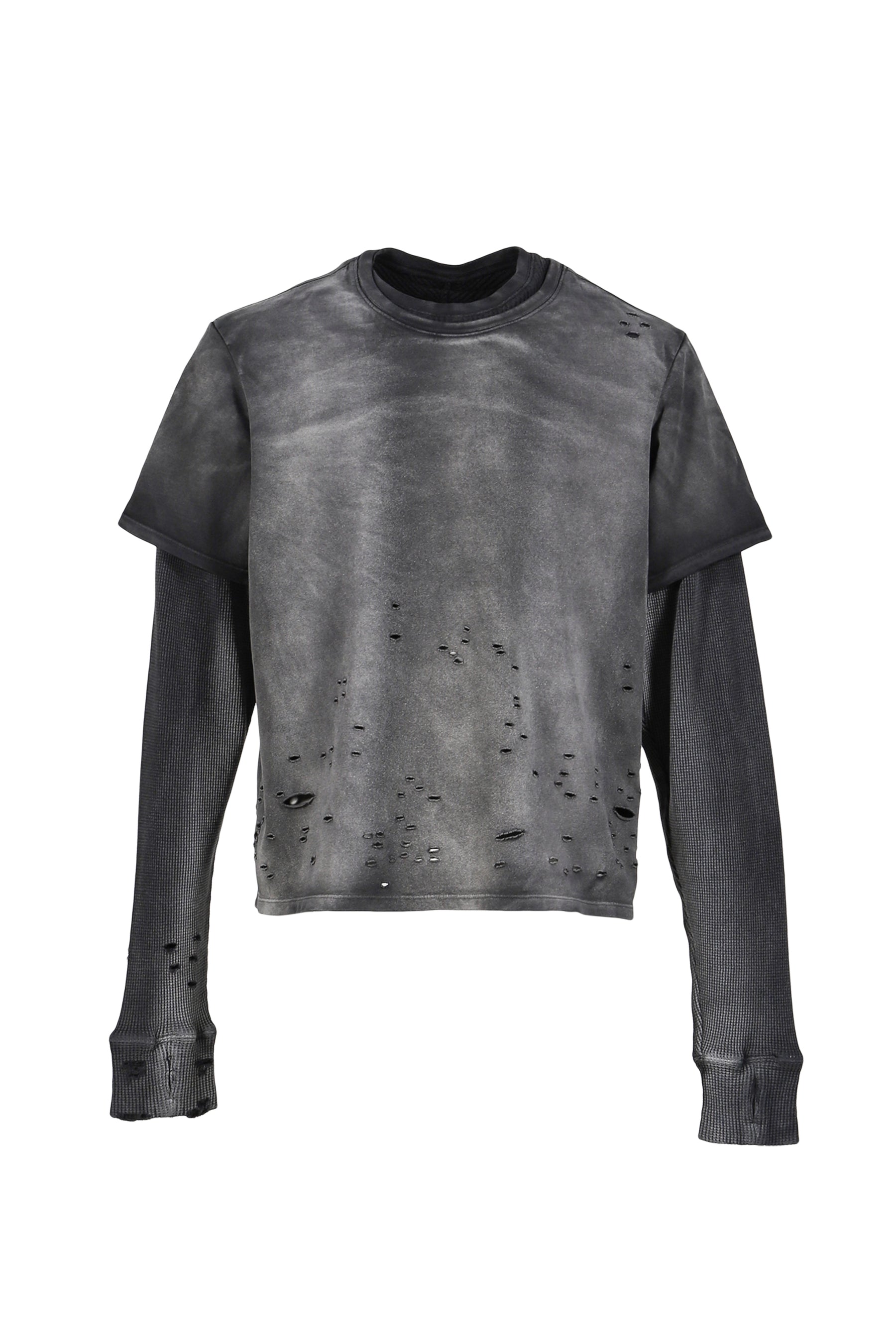 LAYERED THERMAL T / FADE BLACK 