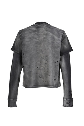 LAYERED THERMAL T / FADE BLACK 