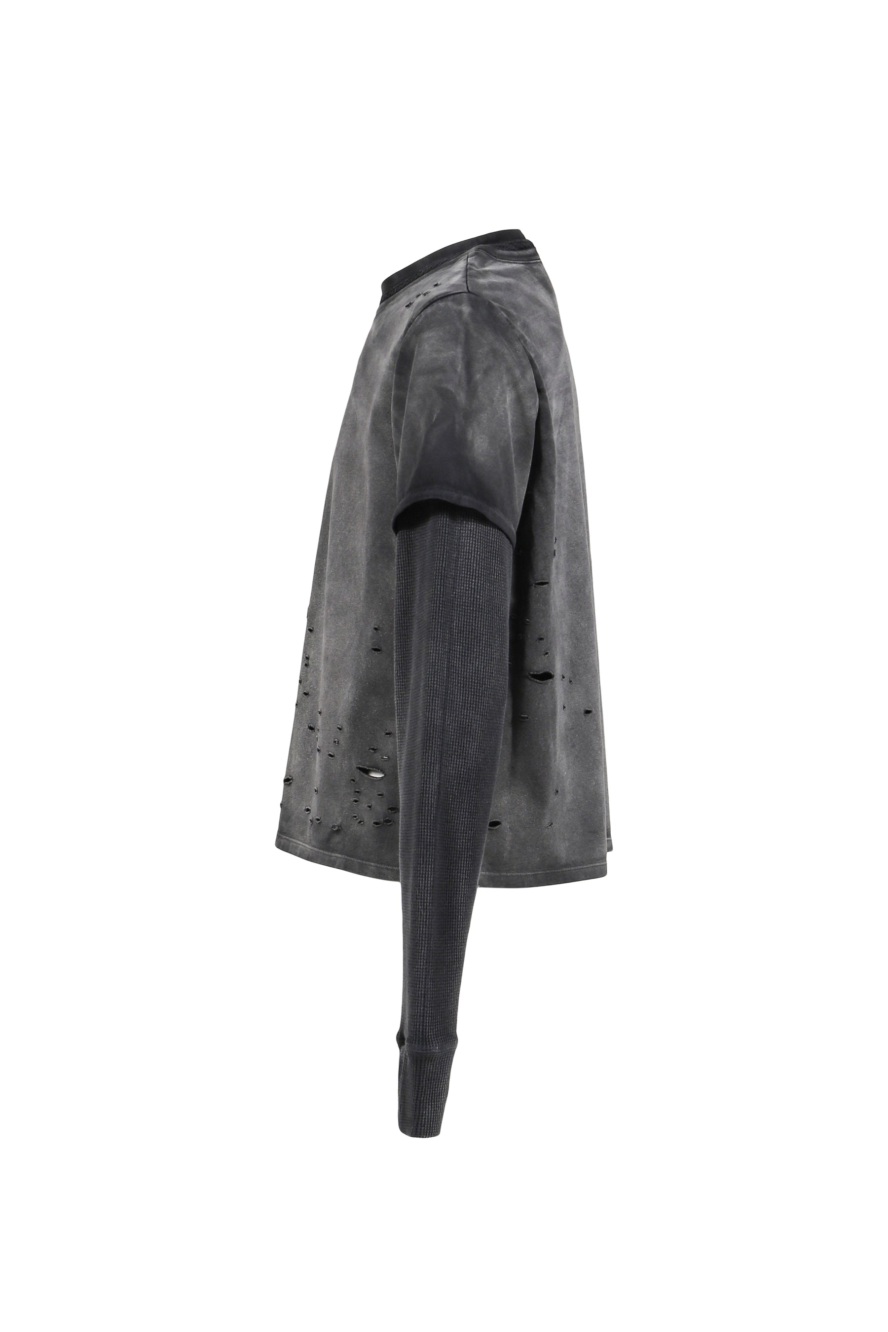 LAYERED THERMAL T / FADE BLACK 