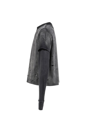 LAYERED THERMAL T / FADE BLACK 