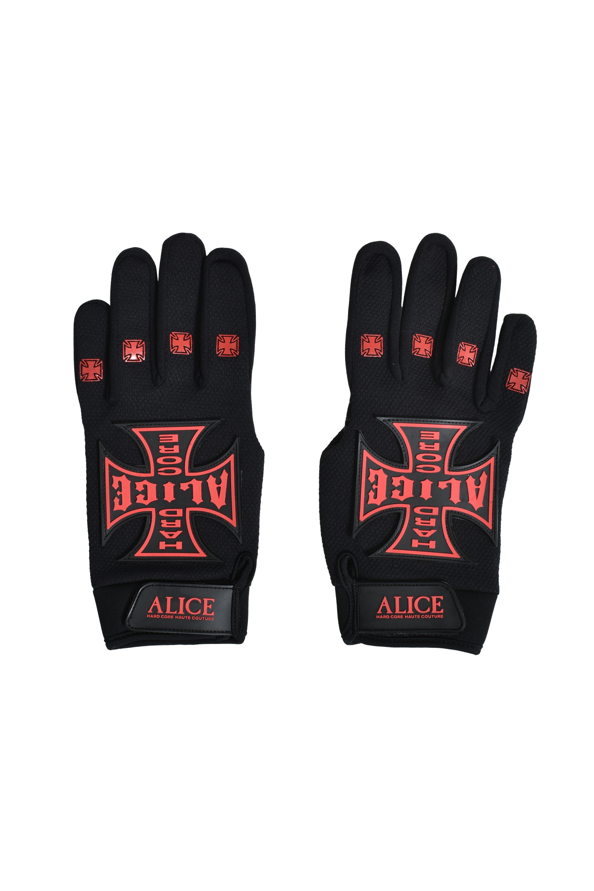 MOTO COUTURE GLOVE / BLK RED