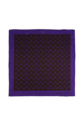 MOON SILK SCARF / AUBERGINE