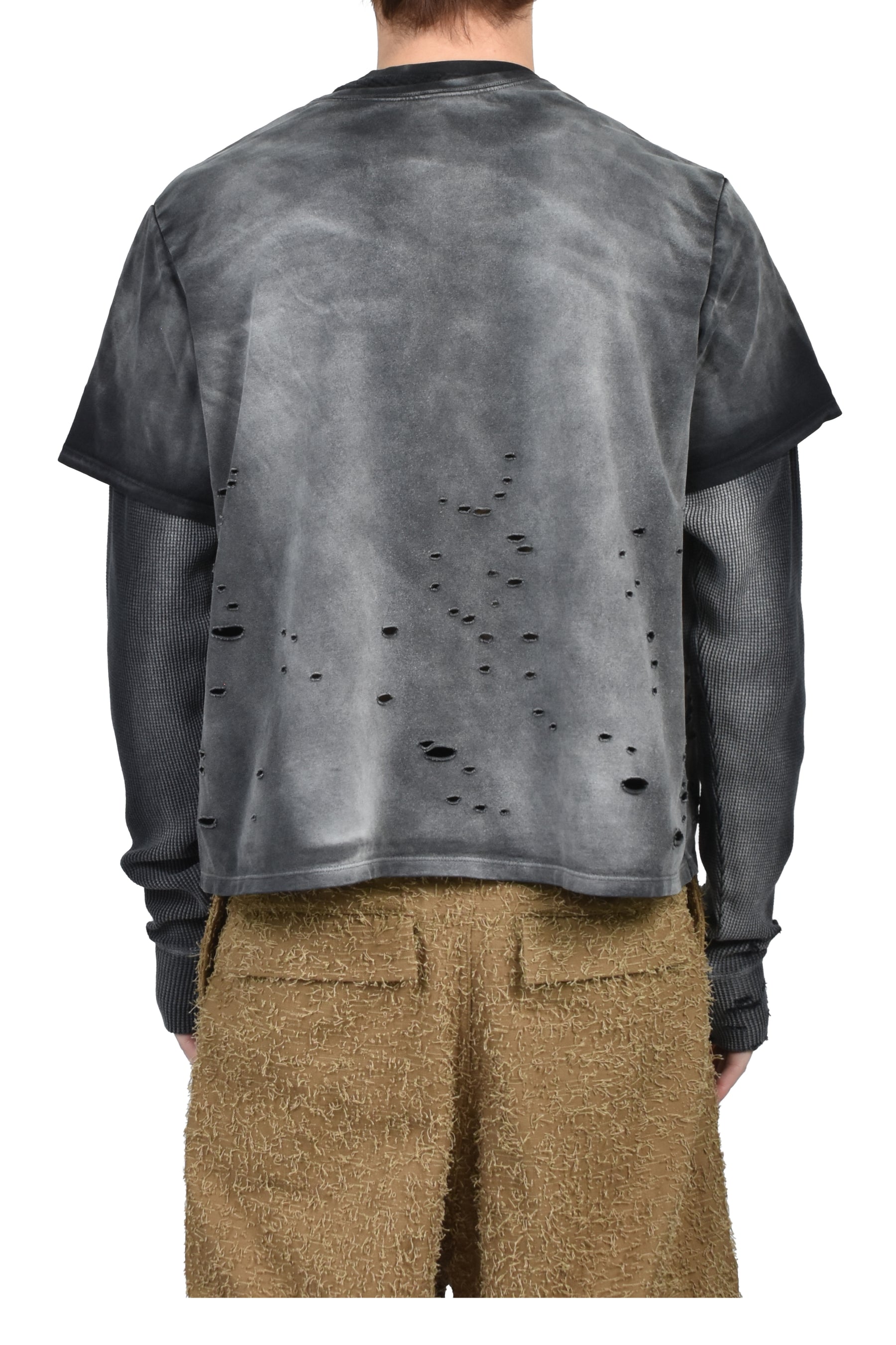 LAYERED THERMAL T / FADE BLACK 