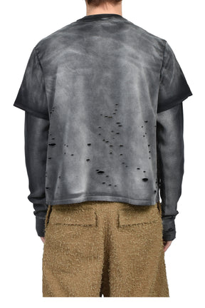 LAYERED THERMAL T / FADE BLACK 