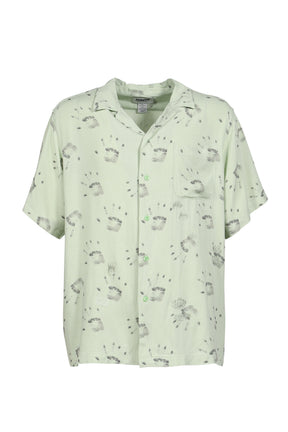 HANDPRINT SS SHIRT AGED / L.GRN