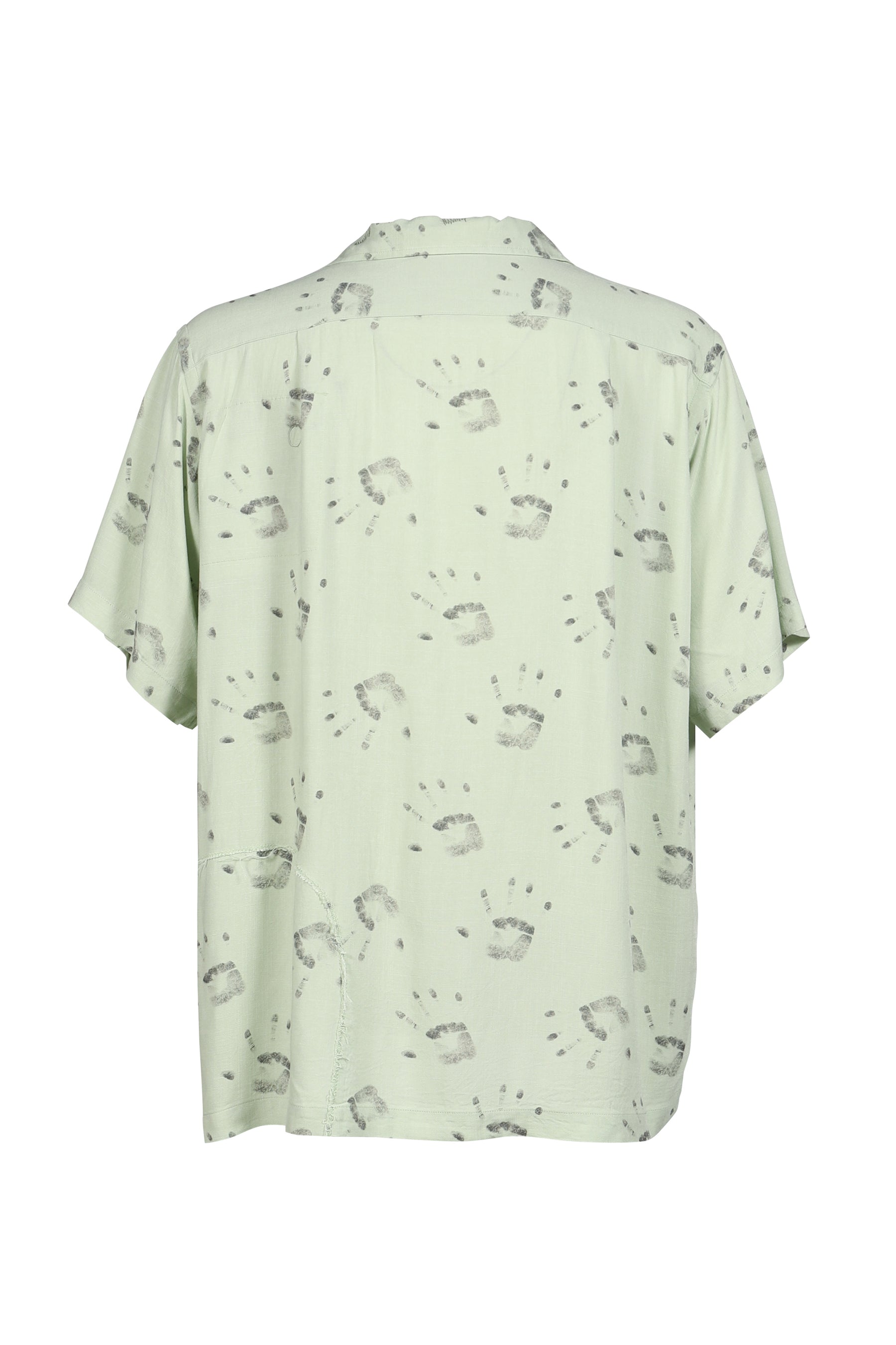 HANDPRINT SS SHIRT AGED / L.GRN