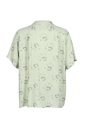 HANDPRINT SS SHIRT AGED / L.GRN