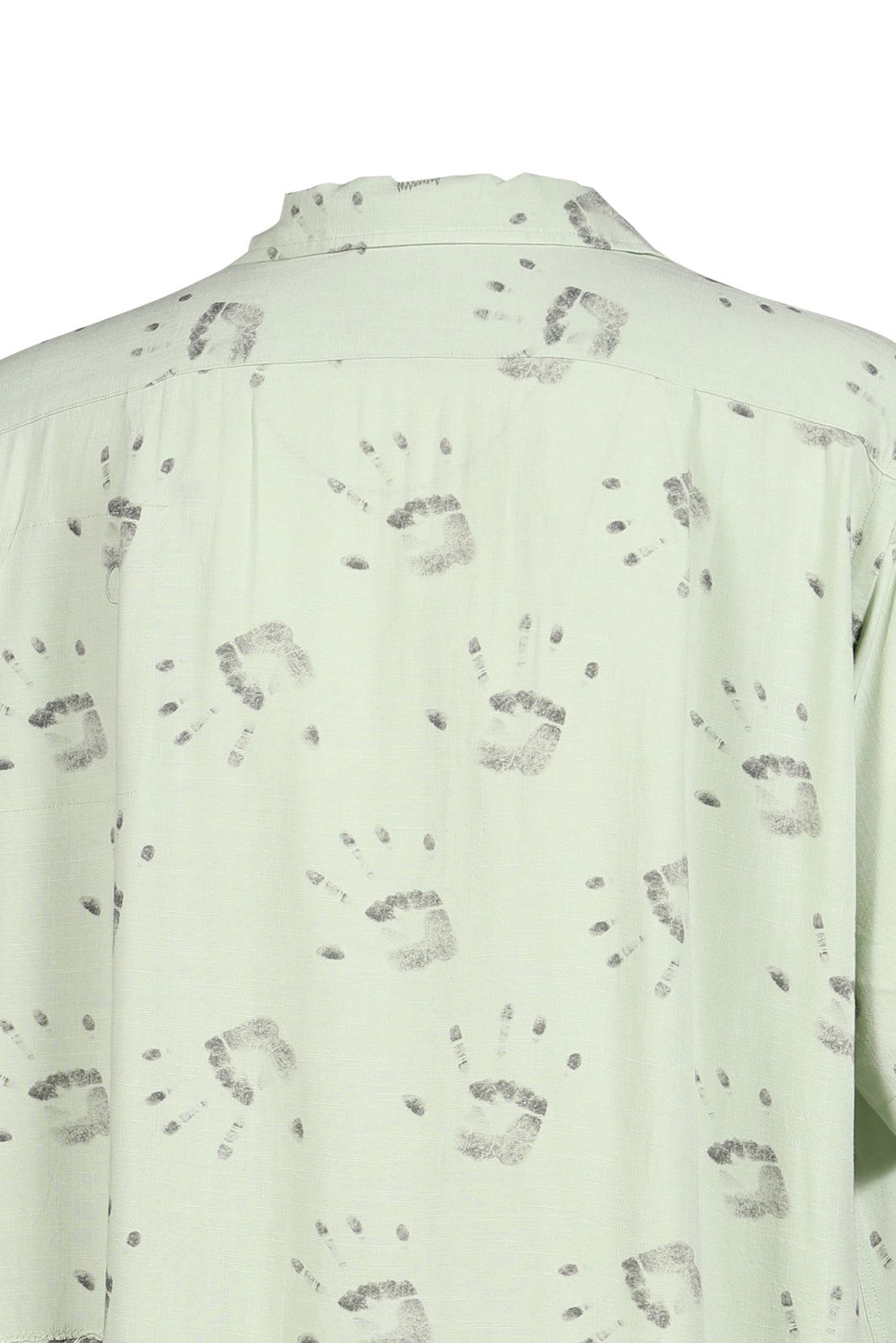 HANDPRINT SS SHIRT AGED / L.GRN
