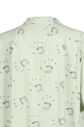 HANDPRINT SS SHIRT AGED / L.GRN