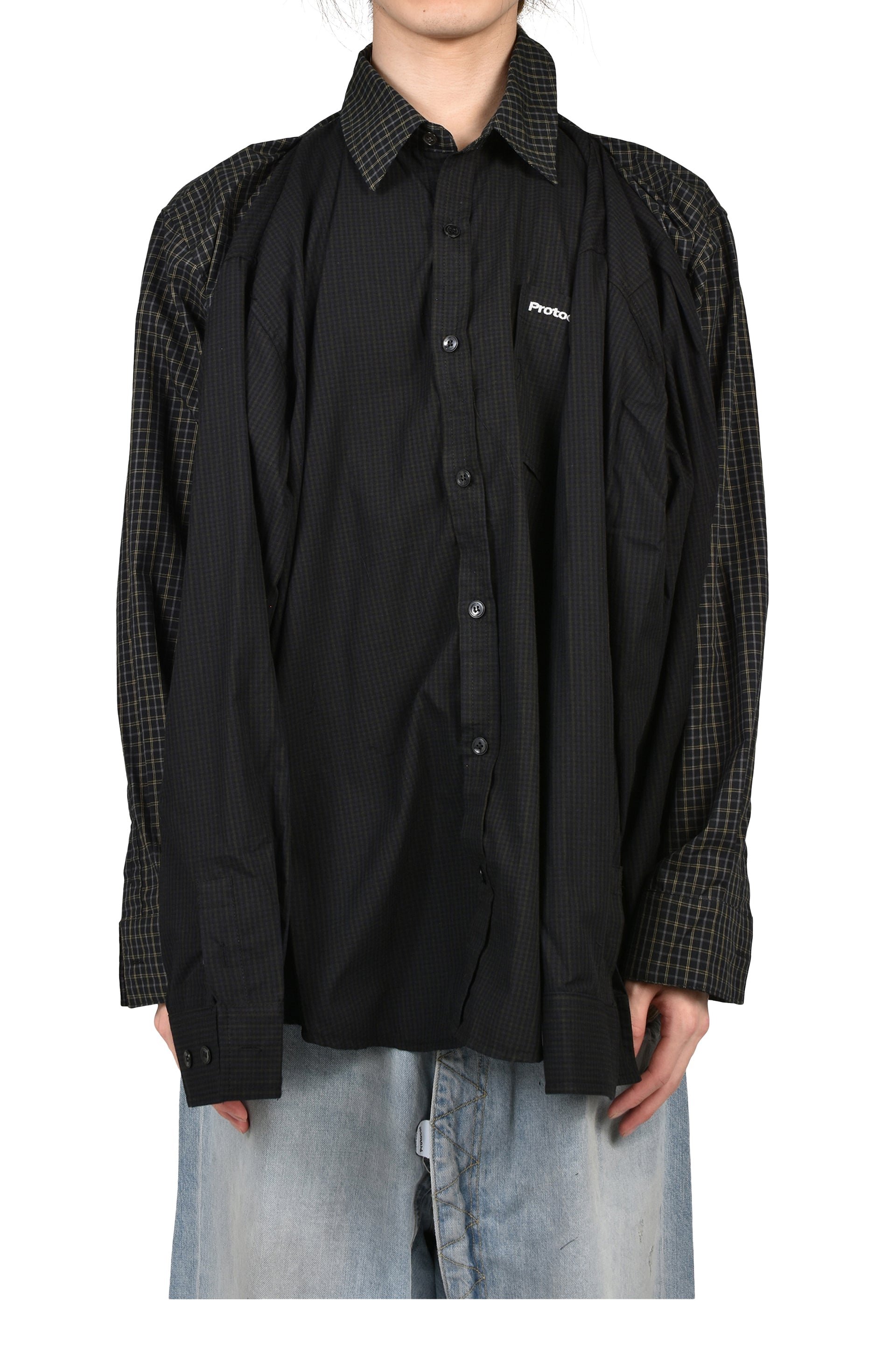 FOUR HANDS CHECK SHIRTS / BLK