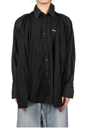 FOUR HANDS CHECK SHIRTS / BLK