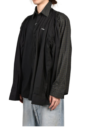FOUR HANDS CHECK SHIRTS / BLK