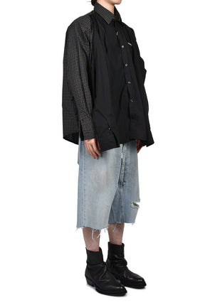 FOUR HANDS CHECK SHIRTS / BLK