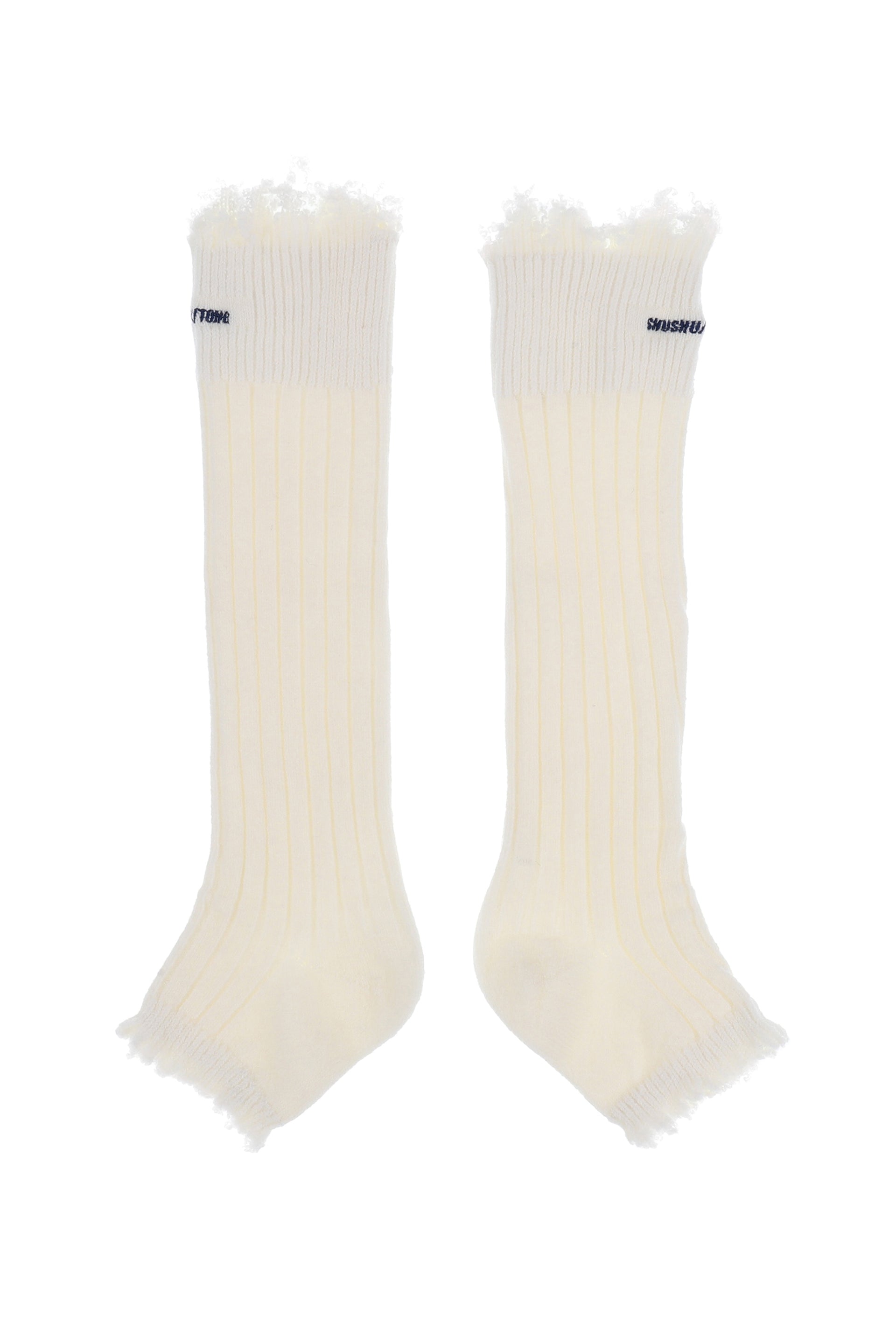 EMBROIDERED LOGO SOCK BOOTS / WHT