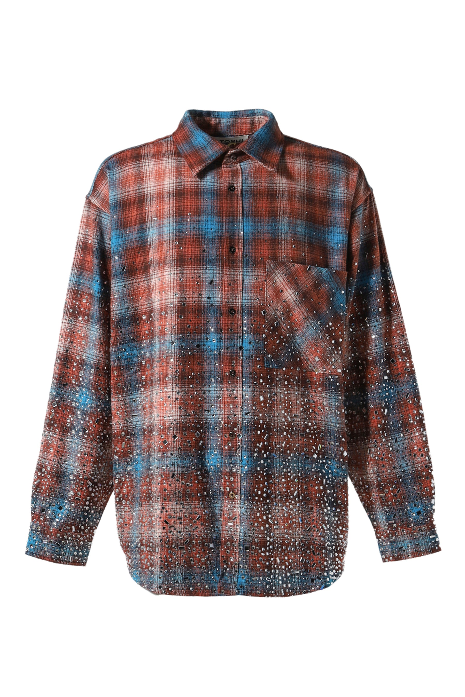 OTHER SCENES SHATTERED GLASS FLANNEL / RED/BLU