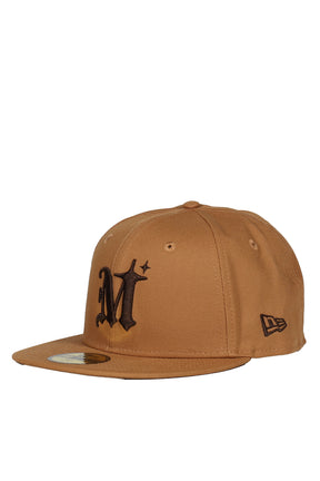 NEWERA 59FIFTY AUTHENTIC LOGO CAP / BRW/BRW