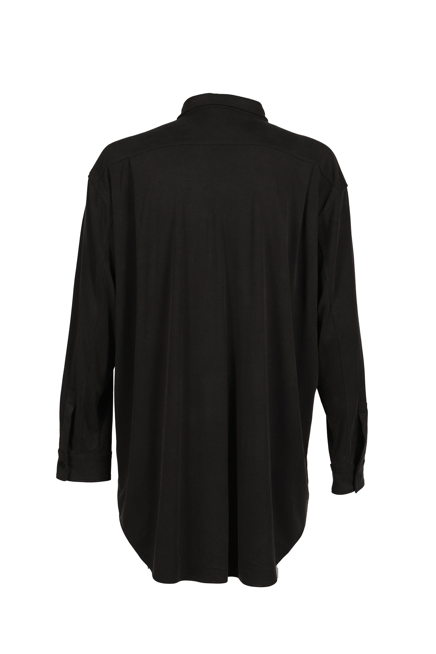 LIQUID DOUBLE BREASTED SHIRT / BLK