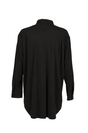 LIQUID DOUBLE BREASTED SHIRT / BLK