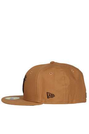 NEWERA 59FIFTY AUTHENTIC LOGO CAP / BRW/BRW