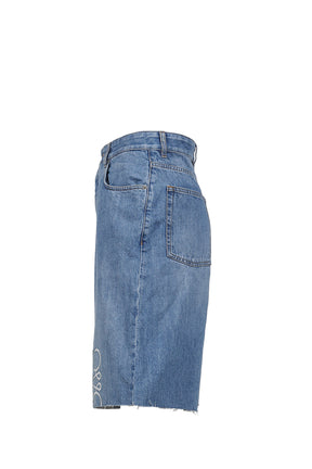 ANAGRAM SHORTS / WASHED DENIM BLU